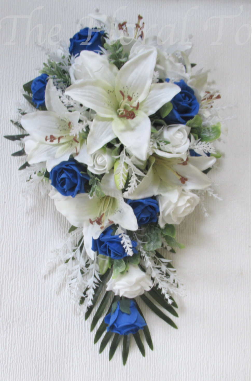 Royal Blue & White Wedding Bouquet, Royal BlueBrides Bouquet